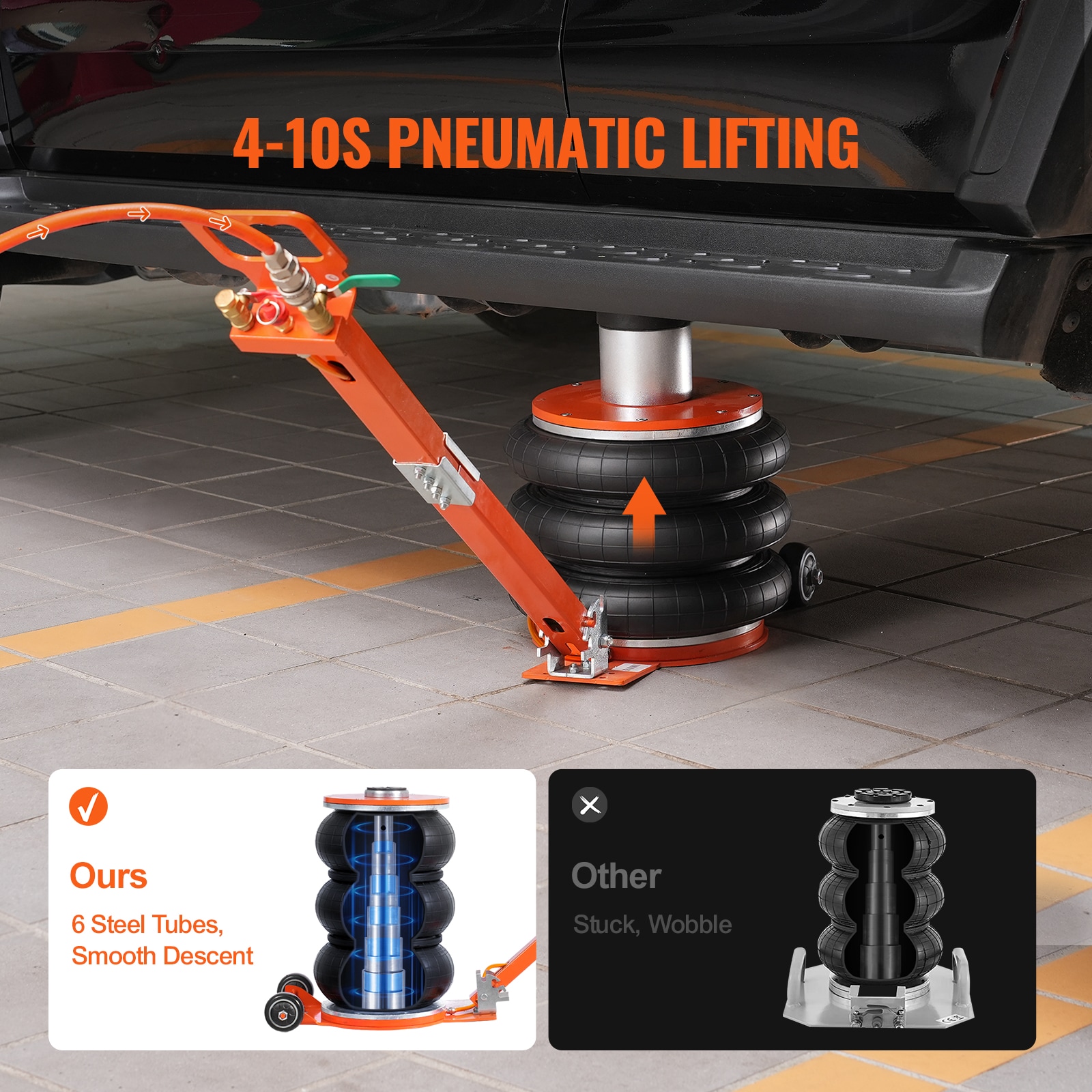 Pneumatic Air Jack 5 Ton Lifting Capacity For Sedans And Cars_voghion.com
